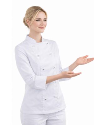 Ženska bluza slim bijela Tencel - Slika 4