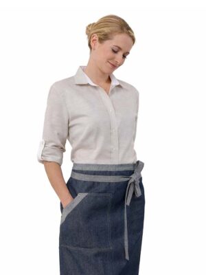 Ženska košulja lan bež 2 - Slika 3